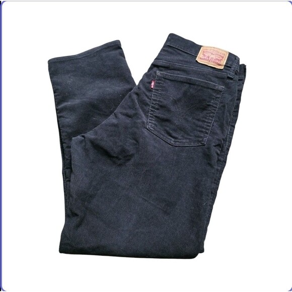 Levis Corduroy Pants Women Size 31" Brown Wedgie Straight  Button Fly Stretch - Picture 7 of 9